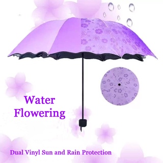 LUCKIN MART Magic Umbrella Folding Flowering Sun/Rain Windproof w/ UV Protection (5)