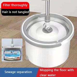 Self-washing Rotary Mop Rotator Flat Mop Cleaner Rotary Cleaning Wet and Dry Microfiber Mop Round