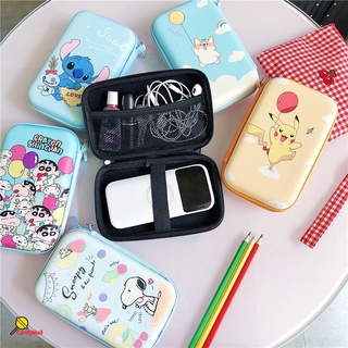 Carrying Case Durable Storage Case Portable Waterproof Electronics Travel Organizer bag for Power Banks/Charging Cables/Earphones/Hard Drive/Digital Accessories Pikachu Stitch