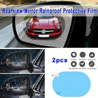 2PC Waterproof Car Rearview Mirror Sticker Anti-fog Protective Film Rain Shield