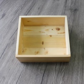 Open Box Wooden Box - No Cover - Size: 9"L x 8"W x 3"H (1)