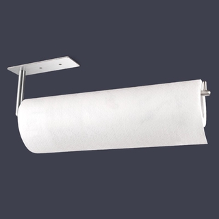Adhesive Stainless Steel Tissue Towel Holder Wall Mounted Paper Towel Holder Under Kitchen Cabinet for Shower Bathroom (3)