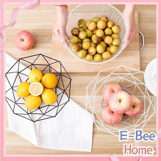 E-Bee Home Living Kitchenware Food Storage fruit plate home iron table dining fruit basket storage shelf