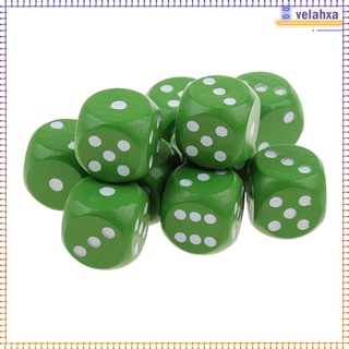 10Pcs Wooden Dice D6 Dotted Dice for D&D TRPG MTG Board Game Toy Party Dice Casino Supplies (1)