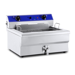 ◄℡30L Electric Fryer Single Commercial Fried chicken French fries Frying Machine Stainless Steel 600