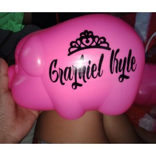 Piggy bank with personalized name