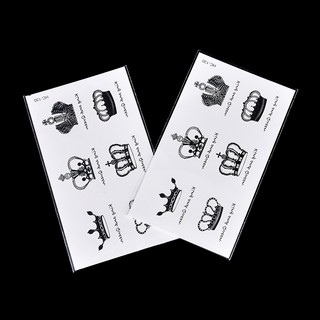 Fake Temporary Tattoo Sticker Disposable Crown Arm Body (6)