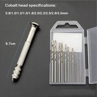 1 Set Pin Vises Hand Drill Bits,hand drill Manual drilling Woodworking Drilling hole puncher DIY Jewelry Making Tool (2)