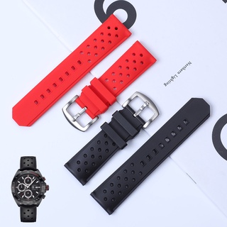 ▩▼22mm 24mm nature Silicone rubber Watch Band for TAG strap for Heuer WAZ2113 Belts Bracelets watchb