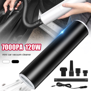 120W Car Vacuum Cleaner Mini Hand Portable Cylinder Dust Collector Strong Suction Wet Dry Rechargeable Handheld