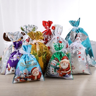 Spot Christmas Gift Beam Opening Packaging Bag Christmas Gift Bag Christmas Decoration Candy Bag