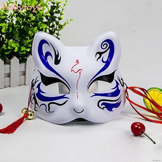 【Ready Stock】♣✚chasingstar- Japanese Hand-Painted Half Kitsune Halloween Cosplay Party Ball Mask Fox (6)