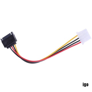 IGO SATA TO IDE Power Cable 15 Pin SATA Male to Molex IDE 4 Pin Female Cable Adapter