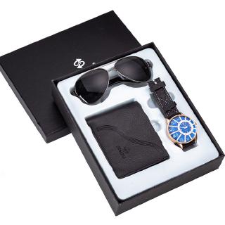 Coolplays Men's Gift Set Quartz Watch + Wallet + Sun Glasses With Exquisite Gift Box (6)