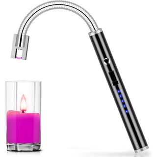 Gift PackageCandle lighter with 360° flexible LED display, rechargeable arc lighter, windproof light