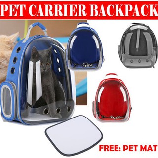 【Ready Stock】✵portable☞◊Pet Carrier Bag Portable Outdoor Cat Travel Backpack Capsule Dog Transparent