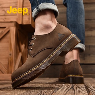 jeepJeep Men's Shoes Leather Shoes Men's First Layer Cowhide Work Shoes New Casual Shoes Winter Busi