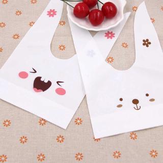 20pcs/lot Cute Rabbit Ear Bags Cookie Plastic Bags&Candy Gift Bags For Biscuits Snack Baking Package (2)