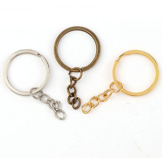 10pcs 28mm Keyring Key Chain Short Chain Split Ring Key Rings DIY Key Chains Accessories