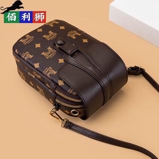 Genuine leather texture female bag mobile phone bag 2021 ladies shoulder messenger bag fashion wild (6)