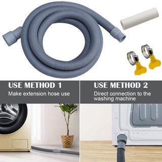 4-6m Machine Dishwasher Drain Hose Extension Washing Pipe with Bracket Set (7)