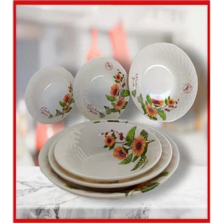 Dinnerware Kitchen Bowl Kitchenware Plastic Bowl with Flower Design