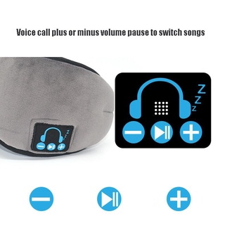Sleep Headphone Bluetooth Sleep Mask Wireless Sleep Eye Mask Earphone Travel Eye Shades with Built-in Speakers Mic Handsfree d25 (4)