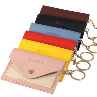 Mini Card Women's Wallets card holder Multicolor Zip PU Purses