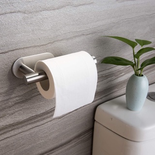 ☄Household Toilet Roll Holder Self Adhesive Toilet Paper Holder For Bathroom Stick On Wall Stainless