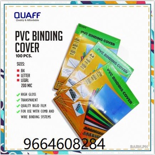 PVC BINDING COVER CLEAR (200 MICRON) & FROSTED MATTE (250 MICRON) A4 SIZE