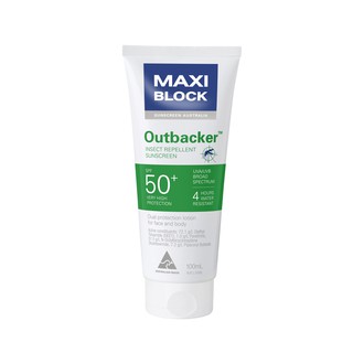 Maxiblock Outbacker™ Sunscreen Insect Repellent UVA B Broad Spectrum Water Resistant 50+ SPF