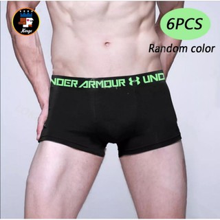 Men's Boxer Brief 6pc ( S to XL ) Cotton Underwear（Random Brand&Color）