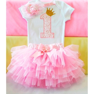 [NNJXD]First Birthday Outfits Tutu Tulle 1 Year Party Communion (2)