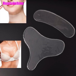 [Huarickshine] Reusable Anti Wrinkle Prevention Silicone Neck Pad Chest Heart Shape Transparent