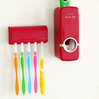 E. Automatic Toothpaste Dispenser With Wall Mounted Toothbrush Holder & Toothbrush Holder Set Bath (3)