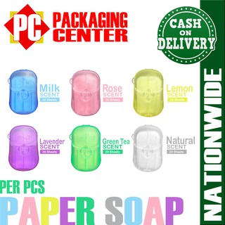 Paper Soap with scent 20pcs sheets by 1pcs per pack. COD Nationwide!