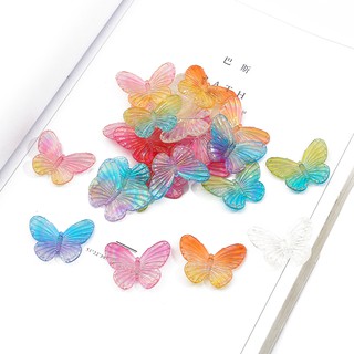40x30mm 4Pcs/Lot Shining Colorful Acrylic Butterfly Charm Pendant for DIY Earring Necklace Jewelry Findings Making