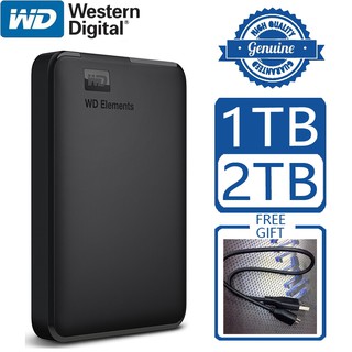 WD Elements 2TB (Black) USB 3.0 Portable Hard Drive