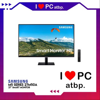 Samsung M5 27” Smart Monitor (LS27AM500NEXXP, VA, HDMI, 60Hz, WiFi, Bluetooth, Speakers, Remote)