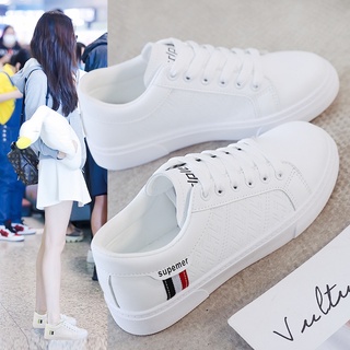 Women Sneakers Autumn Leather Light White Sneaker Female Platform Vulcanized Shoes Spring Casual