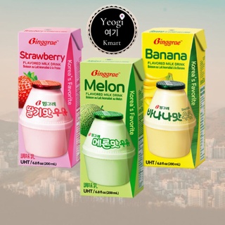 Food & Beverage❒┅Binggrae Flavored Milk Drink Banana/Melon/Strawberry
