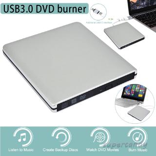 External DVD CD Drive Portable Ultra-thin Aluminum Alloy USB 3.0 Rewriter Burners High Speed Data Transfer for Laptop PC