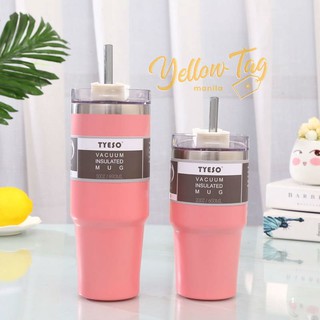 ⚡READY TO SHIP PINK 600ml / 890ml TYESO "SAGE" Vacuum Insulated Tumbler With Straw⚡