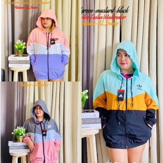 Tri-Color Taslan Windbreaker Jacket Can fit up to XL By BuyMorePayless♥️