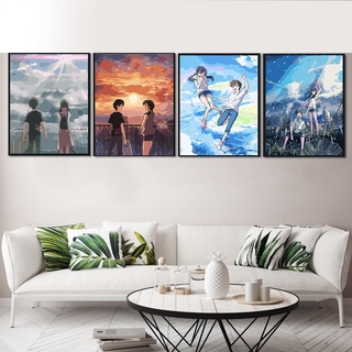 LAD weathering with you Unframed Diy Paint By Numbers Painting On Canvas Wall Art Home Decor Anime theme WCL01
