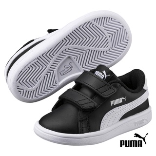 PUMA Kids' Unisex Smash V2 Leather Shoes Rounded Toe Low Boot