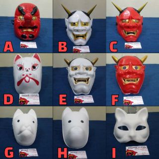 Japanese Cosplay Masks (oni / tengu / kitsune)
