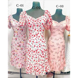 Olivia Maxi Puff Dress Different prints (Challis Fabric or Silk)