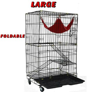 Large Pawsmart Cat Cage Collapsible 3 Layer