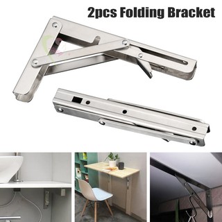 LE 2pcs Stainless Steel Folding Stand Table Bracket Shelf Bench 200kg Load Heavy @PH